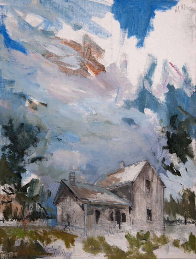 farmhouse painting unfinished south dakota artist
